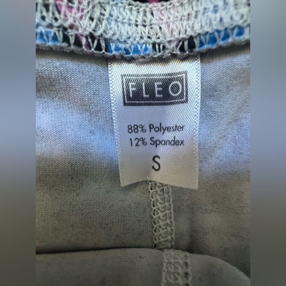 Fleo Shorts Small Geometric Teal Blue Pink CrossFit Powerlifting Workout Gym - Picture 3 of 6